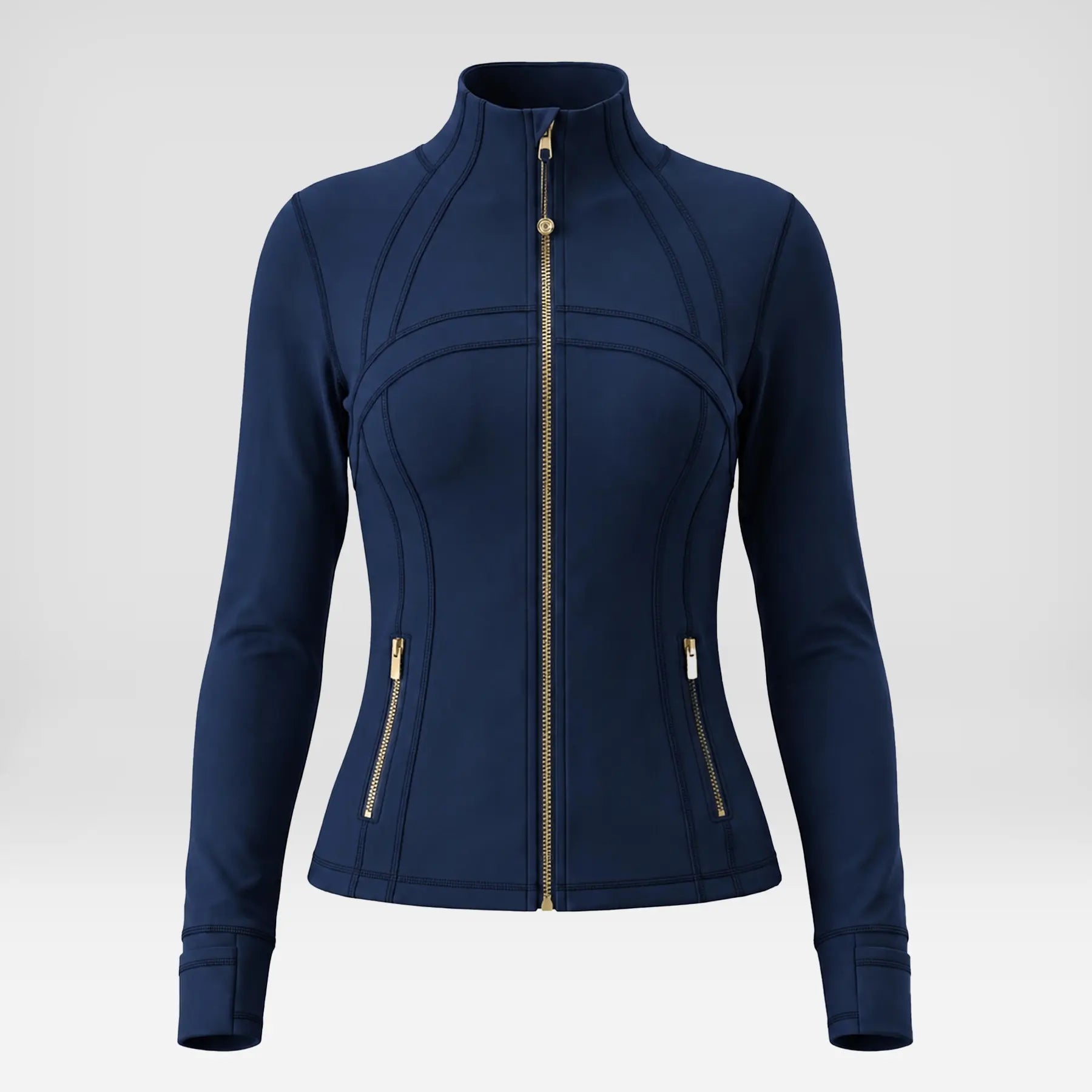 Elevate Your Workout Wardrobe with Our Chic Long Sleeve Zip-Up Polka Dot Jacket - Perfect for Yoga, Gym, Running, and More!