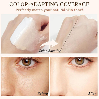 Transform Your Look with Our Colour Changing 4-in-1 Foundation: Medium Full Coverage, Hydrating Concealer with SPF 50+, Waterproof & Longwearing for Active Lifestyles