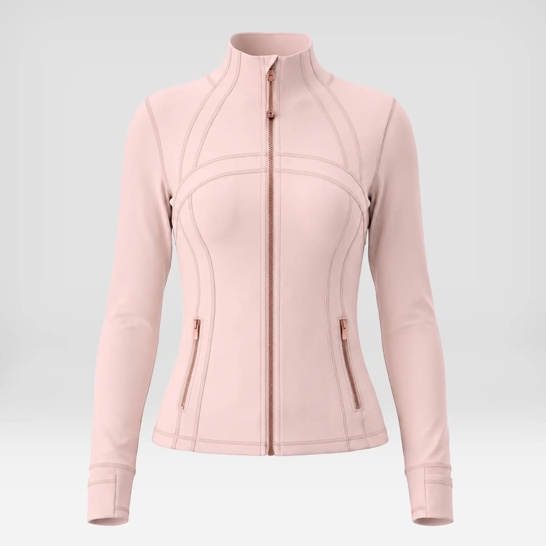 Elevate Your Workout Wardrobe with Our Chic Long Sleeve Zip-Up Polka Dot Jacket - Perfect for Yoga, Gym, Running, and More!